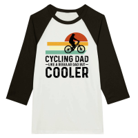 Product Cycling Dad Like A Regular Dad But Cooler Unisex 3/4 sleeve Raglan T-shirt