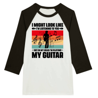 Product I'm Playing My Guitar Music Lover Unisex 3/4 sleeve Raglan T-shirt