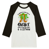 Product Pithon Pi Symbol Funny Math Teacher Unisex 3/4 sleeve Raglan T-shirt