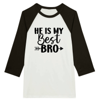 Product He is My Best Bro 01 Unisex 3/4 sleeve Raglan T-shirt
