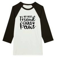 Product My Best Friend Has Paws 01 Unisex 3/4 sleeve Raglan T-shirt