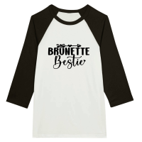 Product Brunette Bestie 01 Unisex 3/4 sleeve Raglan T-shirt