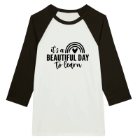 Product It's a Beautiful Day to Learn 01 Unisex 3/4 sleeve Raglan T-shirt