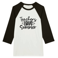 Product Teachers Love Summer 01 Unisex 3/4 sleeve Raglan T-shirt