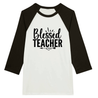 Product Blessed Teacher 01 Unisex 3/4 sleeve Raglan T-shirt