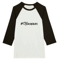 Product #TeacherLife 01 Unisex 3/4 sleeve Raglan T-shirt