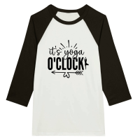 Product Its Yoga O clock 01 Unisex 3/4 sleeve Raglan T-shirt