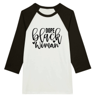 Product Dope Black Woman 01 Unisex 3/4 sleeve Raglan T-shirt