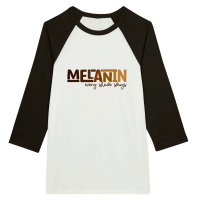 Product Melanin Every Shade Slays 2 01 Unisex 3/4 sleeve Raglan T-shirt