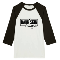 Product Dark Skin Magic 01 Unisex 3/4 sleeve Raglan T-shirt
