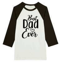 Product Best Dad Ever 01 Unisex 3/4 sleeve Raglan T-shirt