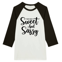 Product Sweet And Sassy 01 Unisex 3/4 sleeve Raglan T-shirt