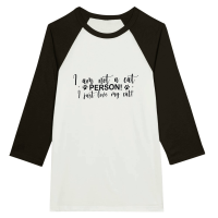 Product I am not a cat person! I just love my cat! SVG Cut File 01 Unisex 3/4 sleeve Raglan T-shirt