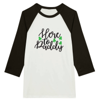Product Here to Paddy SVG Cut File 01 Unisex 3/4 sleeve Raglan T-shirt
