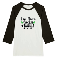 Product I'm Your Lucky Charm! SVG Cut File 01 Unisex 3/4 sleeve Raglan T-shirt