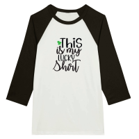 Product This is My Lucky Shirt SVG Cut File 01 Unisex 3/4 sleeve Raglan T-shirt