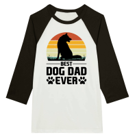 Product Best Dog Dad Ever Unisex 3/4 sleeve Raglan T-shirt