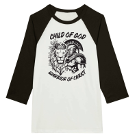 Product Child of God Warrior of Christ Jesus Unisex 3/4 sleeve Raglan T-shirt