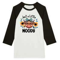 Product Just a Little Moody Scottish Unisex 3/4 sleeve Raglan T-shirt