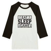 Product Eat Sleep Game (B) Unisex 3/4 sleeve Raglan T-shirt