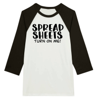 Product Spread sheets turn on me Unisex 3/4 sleeve Raglan T-shirt
