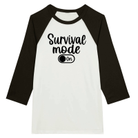 Product Survival mode on Unisex 3/4 sleeve Raglan T-shirt