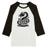 Product 2024 Dragon Unisex 3/4 sleeve Raglan T-shirt