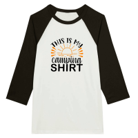 Product This is my camping Unisex 3/4 sleeve Raglan T-shirt