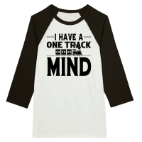 Product I Have A One Track Mind Train Lover Unisex 3/4 sleeve Raglan T-shirt