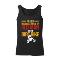 Product Never Underestimate an Old Man with a Dirt Bike Women’s Tank Top