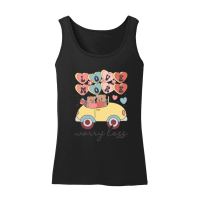 Product Retro Valentine Heart Candy Sublimation Women’s Tank Top