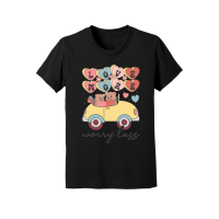 Product Retro Valentine Heart Candy Sublimation Youth Jersey Tee