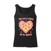 Product Retro Valentine Pizza  Sublimation Women’s Tank Top