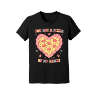Product Retro Valentine Pizza  Sublimation Youth Jersey Tee