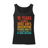 Product 10 Years 120 Months Of Being Awesome Birthday Women’s Tank Top