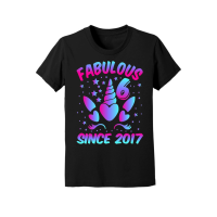 Product Fabulous 6 Since 2017 Unicorn Birthday Youth Jersey Tee
