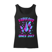 Product Fabulous 6 Since 2017 Unicorn Birthday Women’s Tank Top