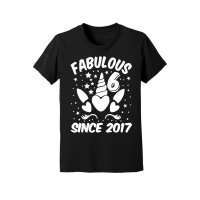 Product Fabulous 6 Since 2017 Unicorn Birthday Youth Jersey Tee