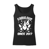 Product Fabulous 6 Since 2017 Unicorn Birthday Women’s Tank Top