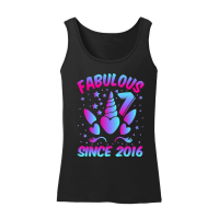 Product Fabulous 7 Since 2016 Unicorn Birthday Women’s Tank Top