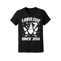 Product Fabulous 7 Since 2016 Unicorn Birthday Youth Jersey Tee