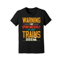 Product Warning I May Spontaneously Talk About Trains Youth Jersey Tee