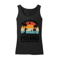 Product I’m not Anti Social I’d Just Rather be Fishing Women’s Tank Top
