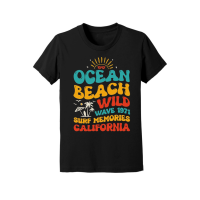 Product Ocean Beach Wild Wave 1971 Surf Memories California Youth Jersey Tee