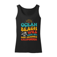 Product Ocean Beach Wild Wave 1971 Surf Memories California Women’s Tank Top