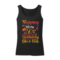 Product Stepping Into my 50th Birthday Like a Boss Women’s Tank Top