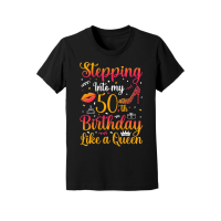 Product Stepping Into my 50th Birthday Like a Queen Youth Jersey Tee
