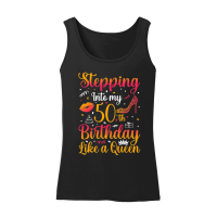 Product Stepping Into my 50th Birthday Like a Queen Women’s Tank Top