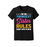 Product I'm the Youngest Sister Rules Don't Apply to Me Youth Jersey Tee
