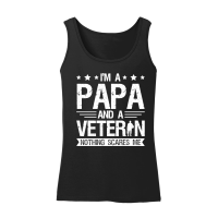 Product I'm a Papa and a Veteran Nothing Scares Me Women’s Tank Top